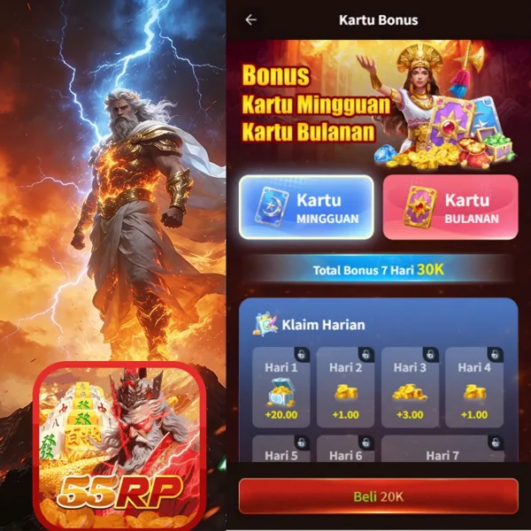 55RP Bonus Member Baru 100%
